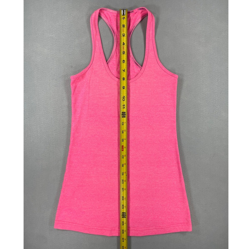 Lululemon Womens Tank Top Cool Racerback Pink Heathered Knit Size 4 - Picture 4 of 6